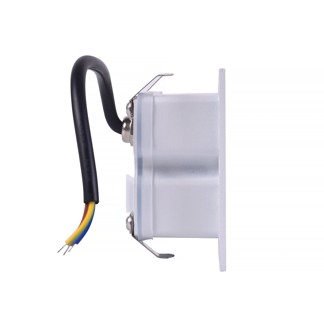 Faretto segnapassi da esterno lampada da muro IP65 LED 5W ad incasso per scatola cassetta 503 scale giardino viale gradini, CCT 3 Tonalità selezionabile luce fredda Luce calda Luce Naturale