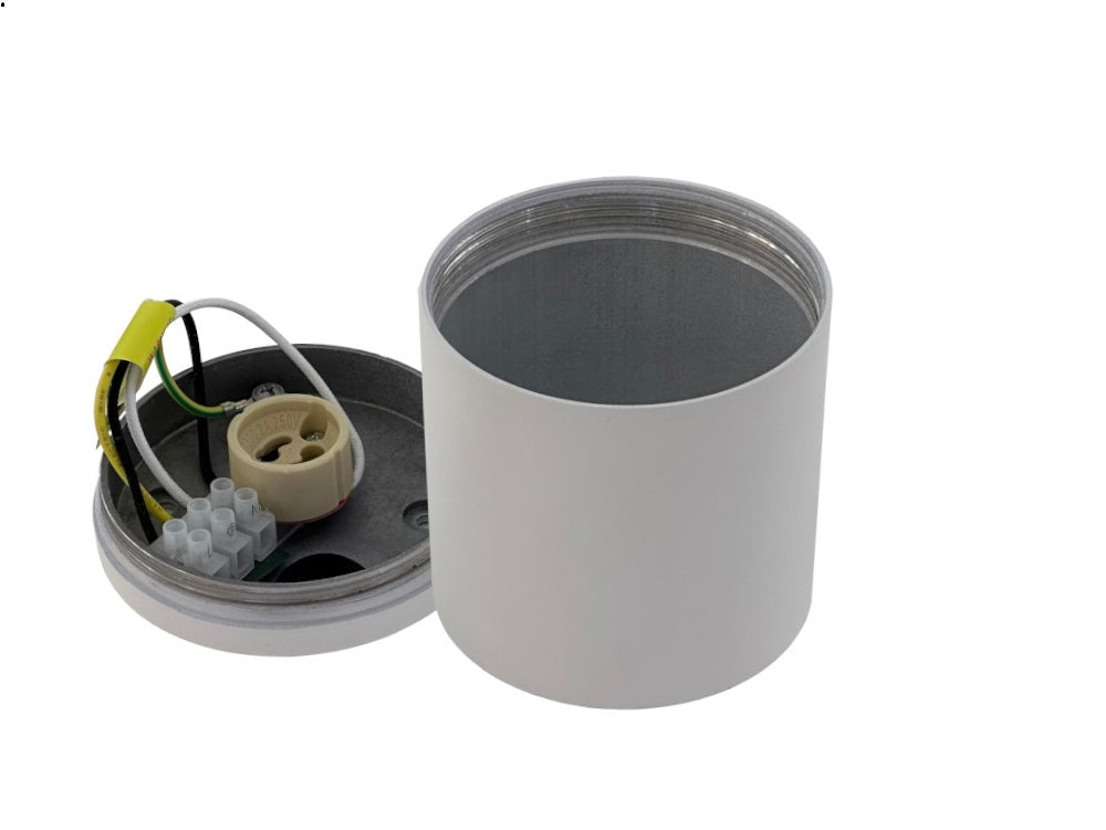 Faretto da Soffitto da Esterno IP54 in Alluminio, Attacco GU10, per Lampadina LED 10W Max, Design Moderno, Impermeabile