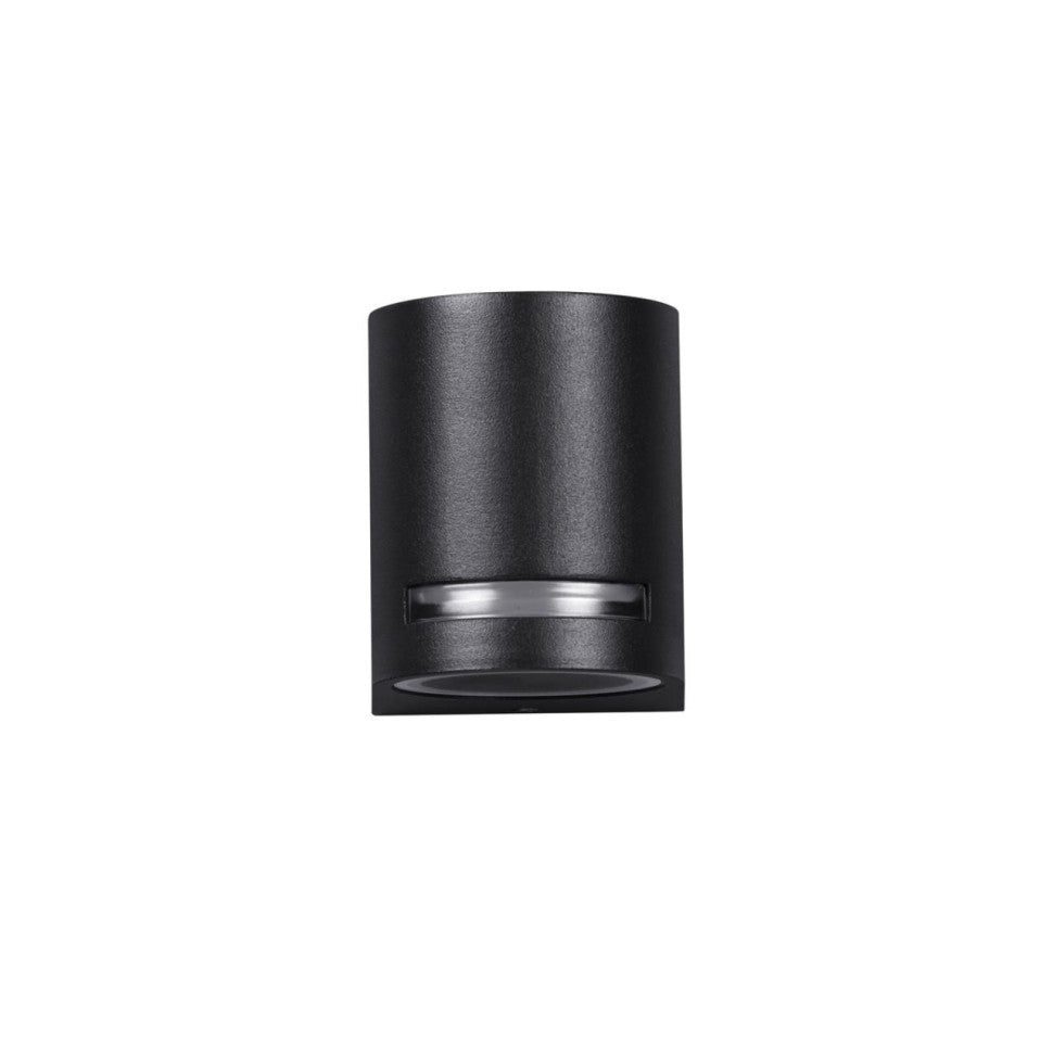 Applique nero da esterno a muro ip54 lampada a parete moderno gu10 monoemissione