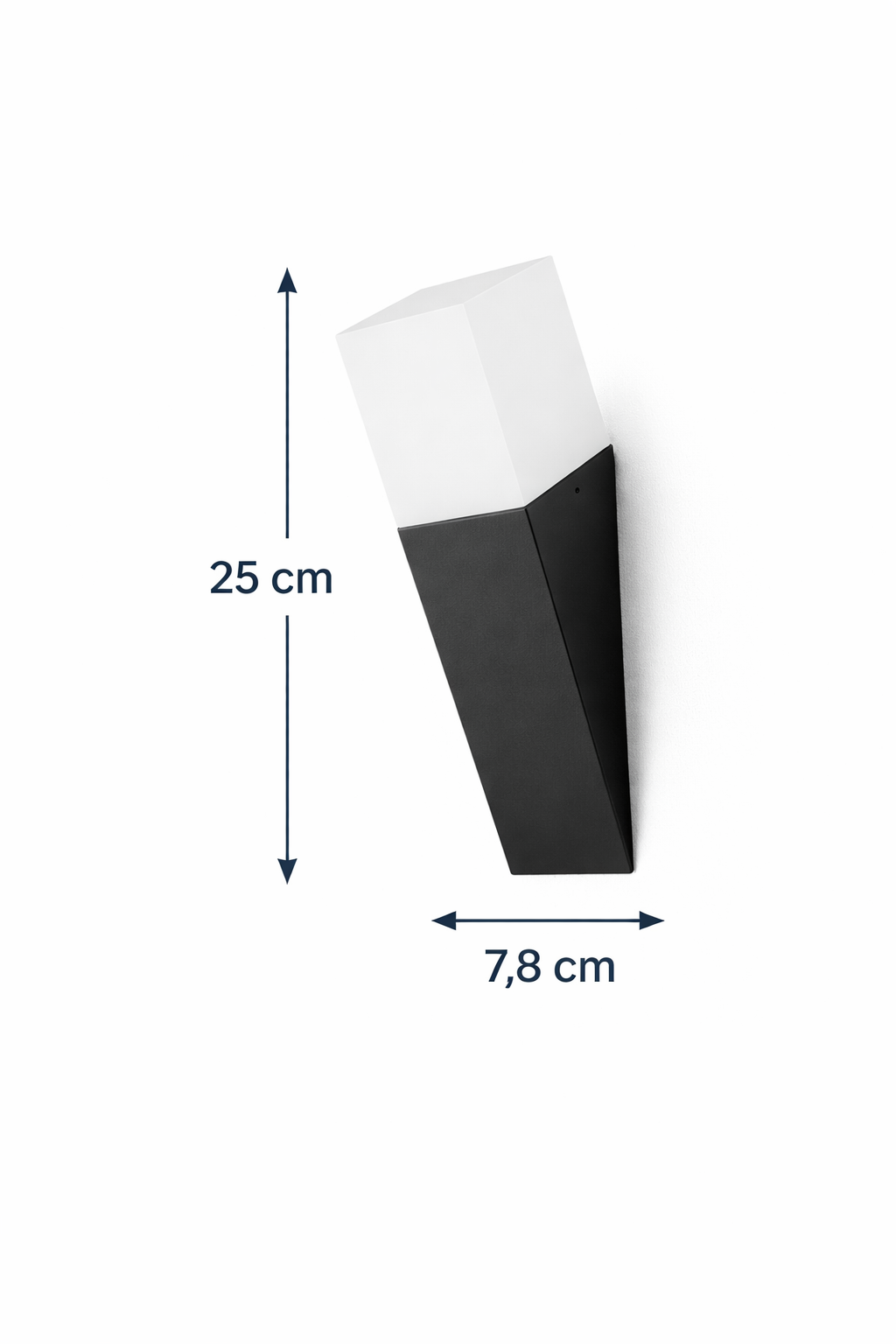 Applique da Esterno E27 Nero IP44 Lampada Parete Moderna Diffusore Opaco 12W Max Illuminazione Giardino Ingresso Facciata