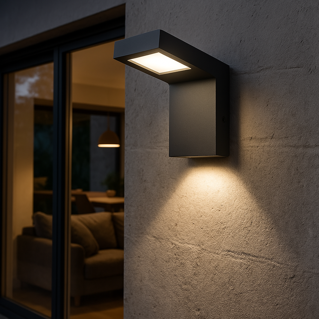 Applique Grigio a LED, lampada da Esterno, 10W 720lm IP54 in Alluminio, Fascio luminoso 110°, Illuminazione da Parete Luce Naturale 4000K