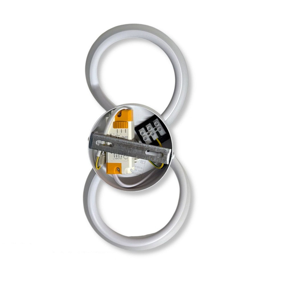 Applique LED da Parete 10W CCT con Switch – Luce Calda 3000K, Naturale 4000K e Fredda 6500K – 800 Lumen, Design Infinito Moderno da Interno, Bianco