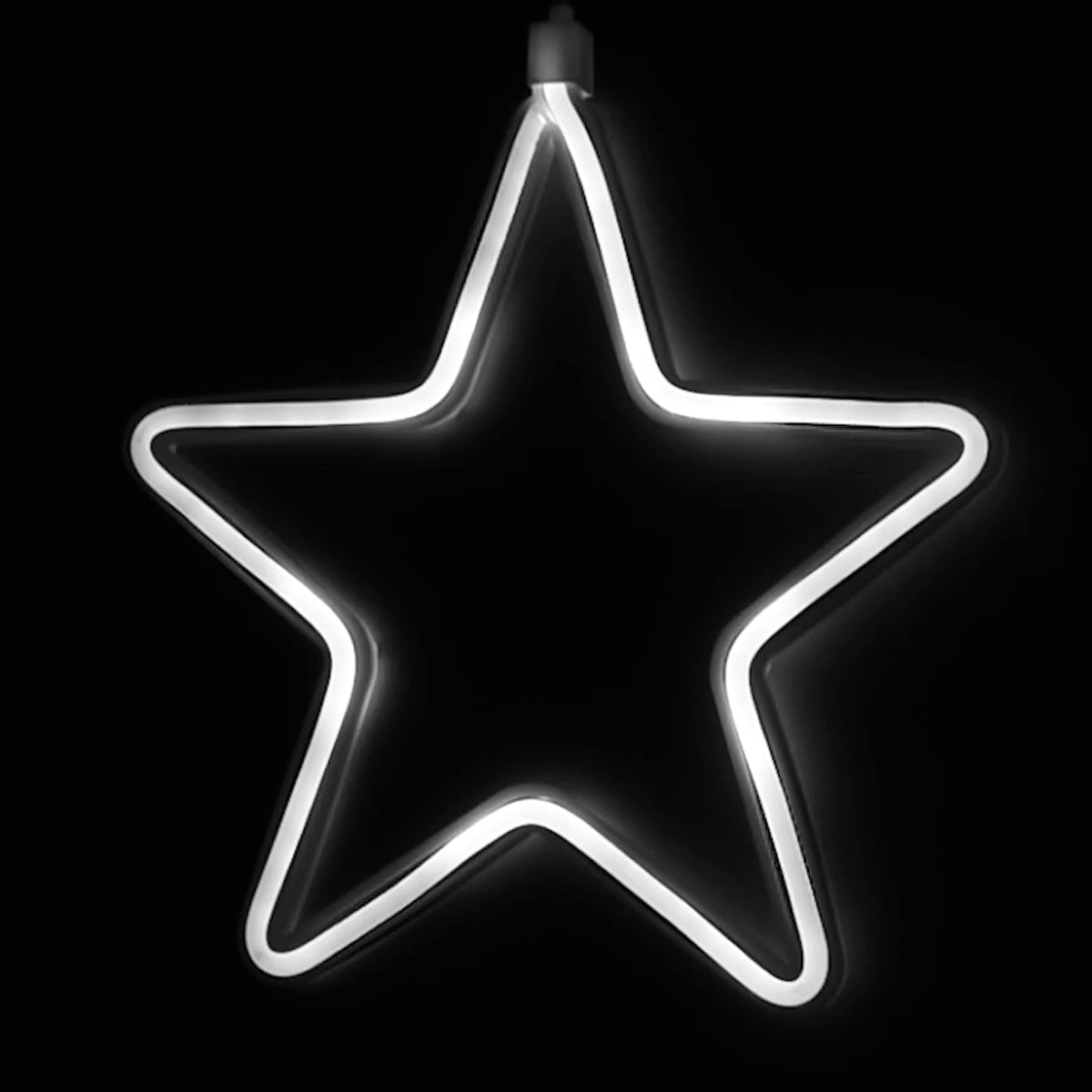 Tenda Luminosa a Stelle LED Luce calda fredda o multicolor 2,4 Metri – 8 Giochi di Luce – Flex Neon Decorativo Natalizio IP44 per Interno ed Esterno – Stelle 10/20 cm