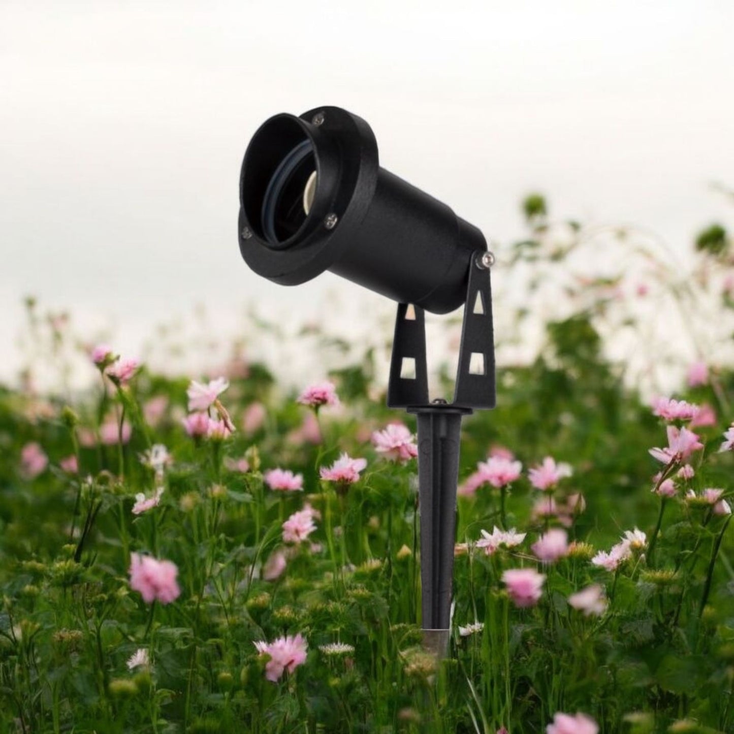 Faretto da Giardino con Picchetto, IP65, Attacco GU10, Alluminio Resistente, Max 35W, Installazione Esterna, Impermeabile Senza Lampadina