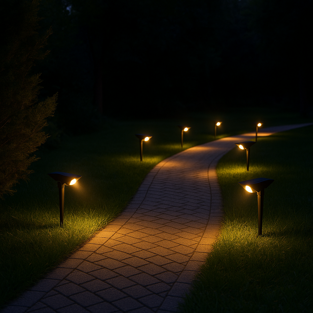 Faretto LED con Pannello Solare da Giardino con Picchetto 3000K, 180 Lumen, IP65, Orientabile 90° – Luce Calda per Esterni, sensore crepuscolare