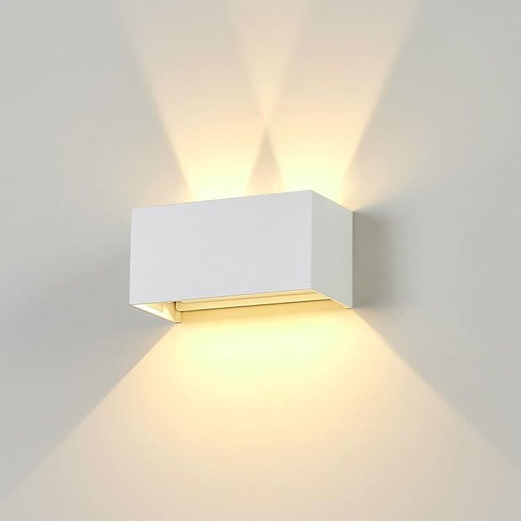 Applique Bianco a LED da Esterno e Interno 24W, Fascio Luminoso Regolabile, 2000 Lumen, IP65 Impermeabile, Lampada da Parete in Alluminio, per Giardino, Balcone, Terrazza