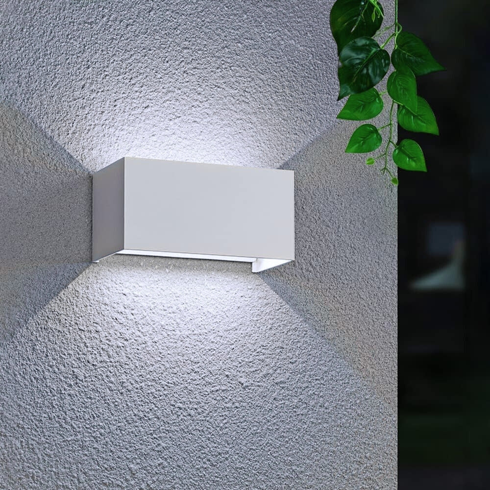 Applique Bianco a LED da Esterno e Interno 24W, Fascio Luminoso Regolabile, 2000 Lumen, IP65 Impermeabile, Lampada da Parete in Alluminio, per Giardino, Balcone, Terrazza
