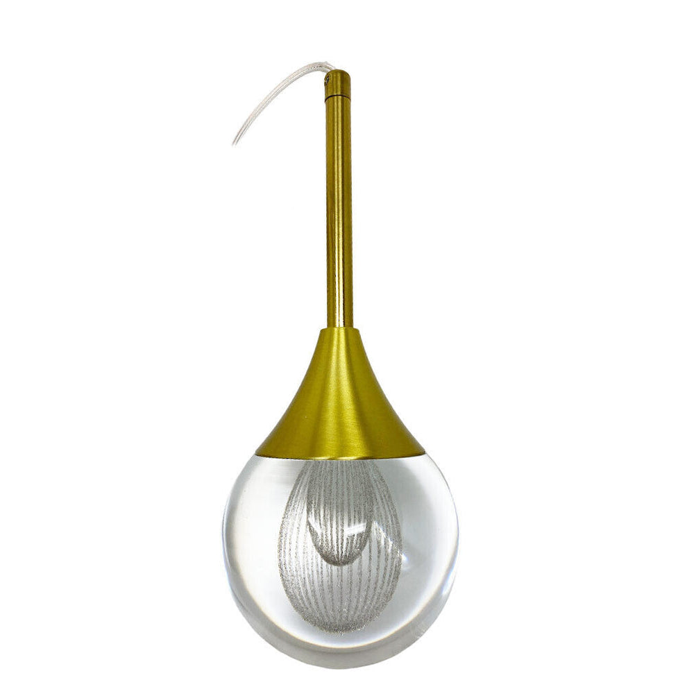 Lampada a Sospensione LED 5W Oro – Luce Calda 3000K o Fredda 6500K, Ø93mm, in Alluminio e Acrilico