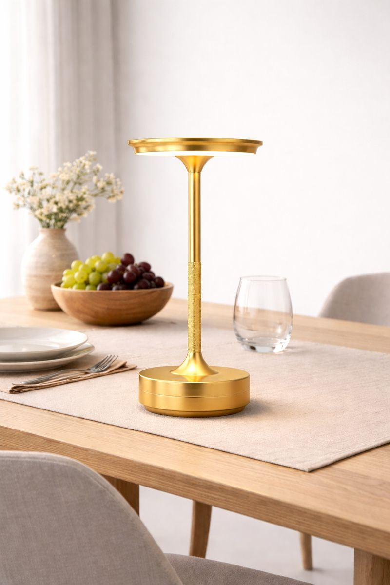 Lampada da Tavolo LED Ricaricabile Touch Dimmerabile – Nero o Dorato