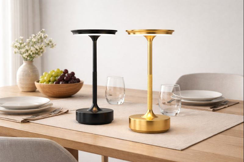 Lampada da Tavolo LED Ricaricabile Touch Dimmerabile – Nero o Dorato
