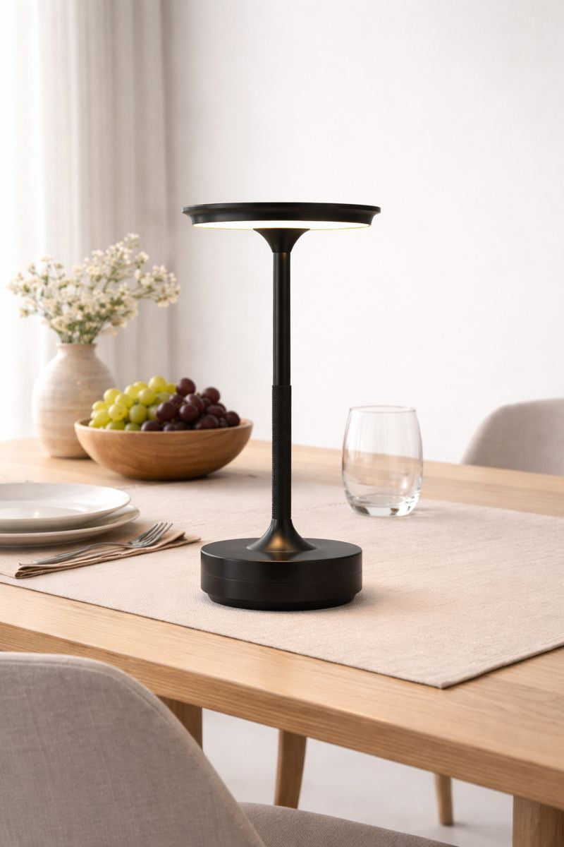 Lampada da Tavolo LED Ricaricabile Touch Dimmerabile – Nero o Dorato