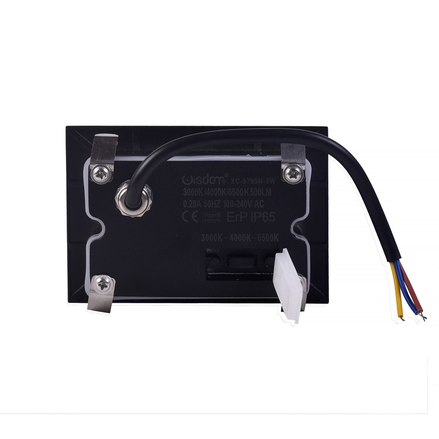 Faretto segnapassi da esterno lampada da muro IP65 LED 5W ad incasso per scatola cassetta 503 scale giardino viale gradini, CCT 3 Tonalità selezionabile luce fredda Luce calda Luce Naturale
