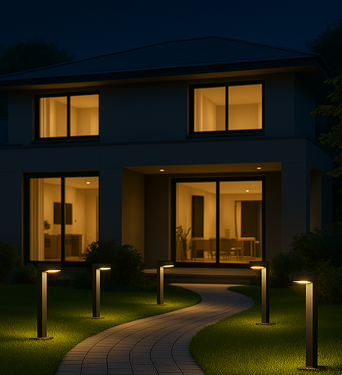 Lampione LED da Giardino 10W 720LM IP54 Paletto Esterno Moderno in Alluminio,Grigio Luce Naturale 4000K