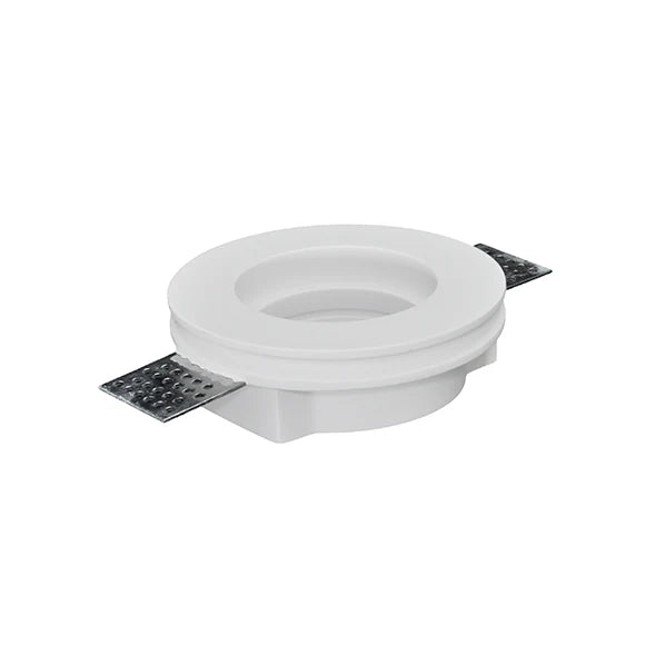 Portafaretto da Incasso in Gesso Rotondo a Scomparsa Compatibile con Faretti GU10 Foro Incasso Ø105mm Dimensioni Ø100 x 33 mm Design Elegante per Soffitti Moderni Installazione in cartogesso