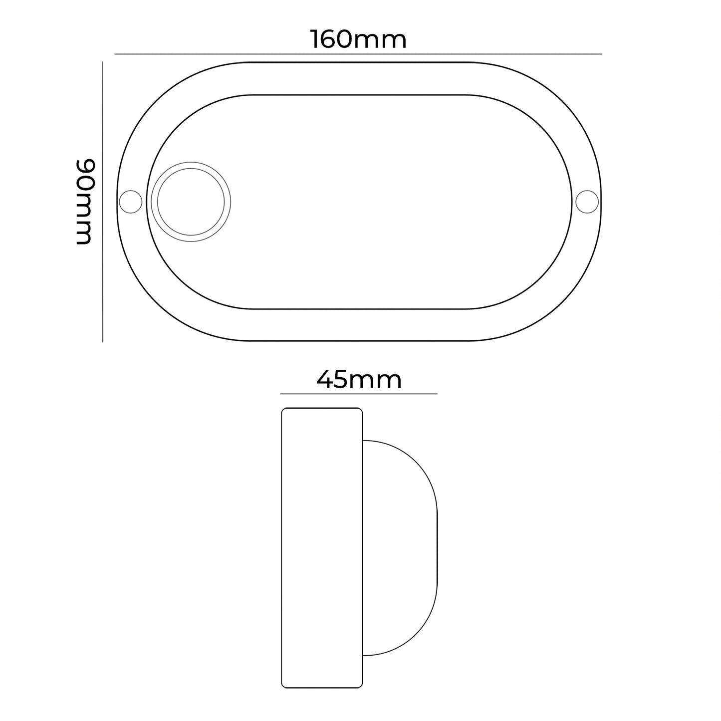 Lampada Plafoniera Rettangolare a  LED con Sensore di Movimento 9W, Luce Fredda 6500K, 820 Lumen, IP56