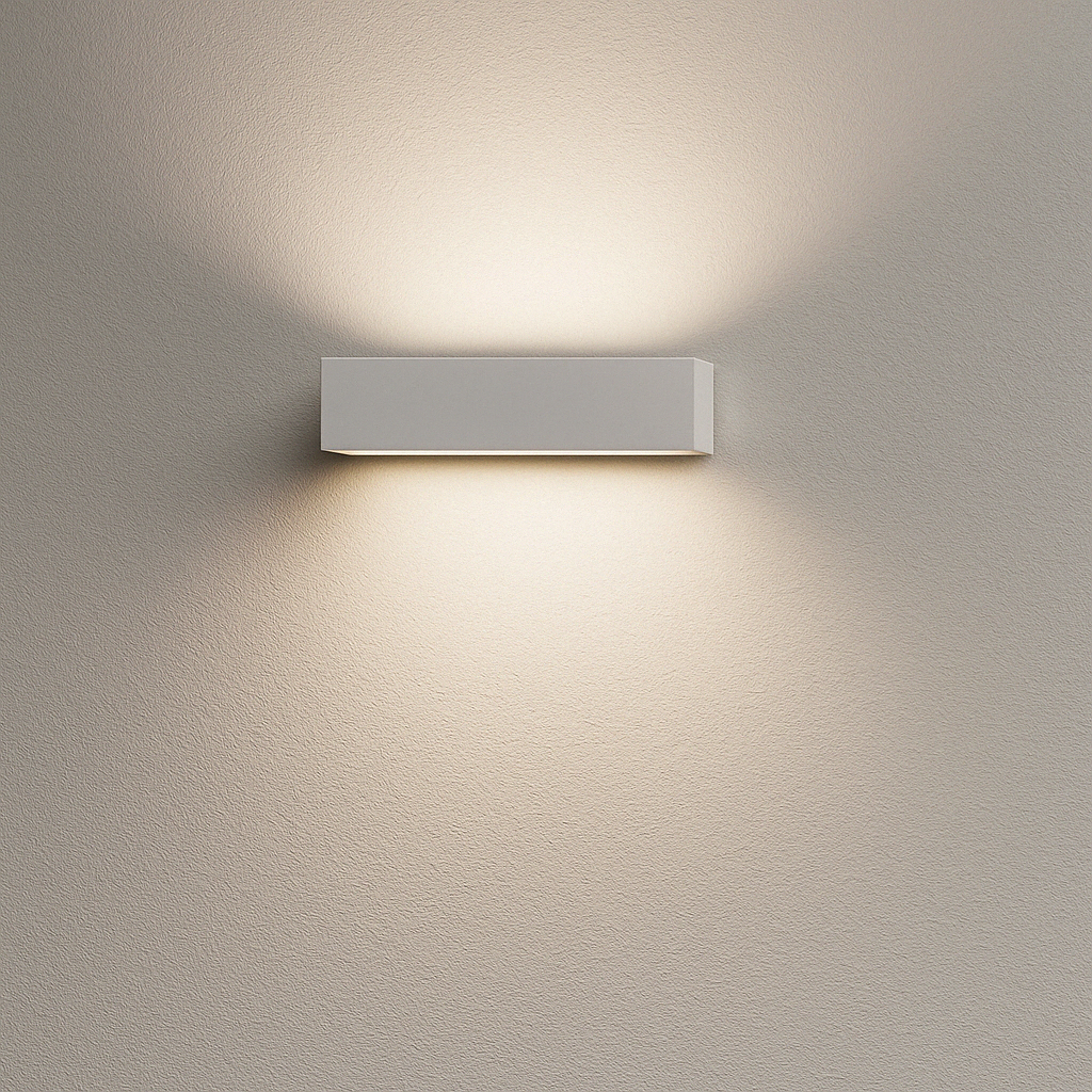 Applique Bianco a LED da Esterno IP65 Biemissione 14W con Selettore Colore, 1100 Lumen, Luce Calda Naturale Fredda, Alluminio, per Facciata