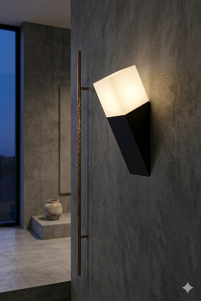 Applique da Esterno E27 Nero IP44 Lampada Parete Moderna Diffusore Opaco 12W Max Illuminazione Giardino Ingresso Facciata