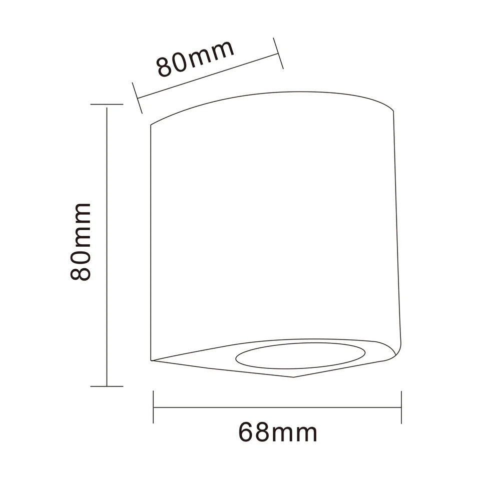 Applique da esterno a parete IP65 grigia per terrazzo e giardino con attacco GU10 luce up/down moderna