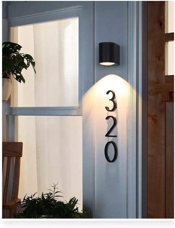 Applique da esterno a parete IP65 per giardino e balcone con attacco GU10 orientabile up/down in acciaio nero