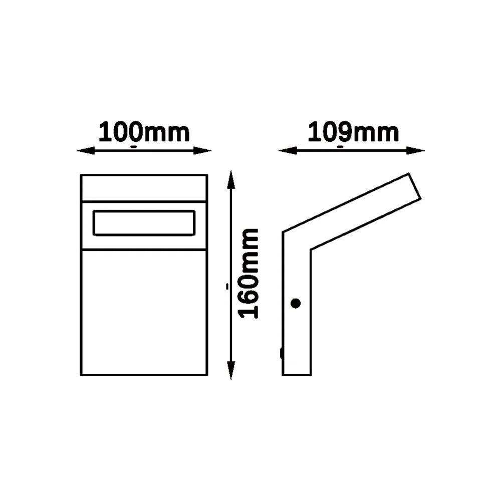 Applique Grigio a LED, lampada da Esterno, 10W 720lm IP54 in Alluminio, Fascio luminoso 110°, Illuminazione da Parete Luce Naturale 4000K