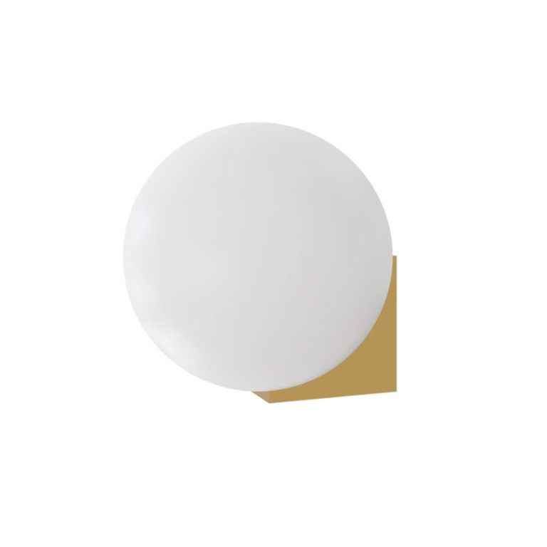 Applique Lampada da Parete con Sfera Bianca opaca Struttura in Metallo, Attacco G9, Design Moderno e Raffinato per Soggiorno, Camera da Letto e Corridoio