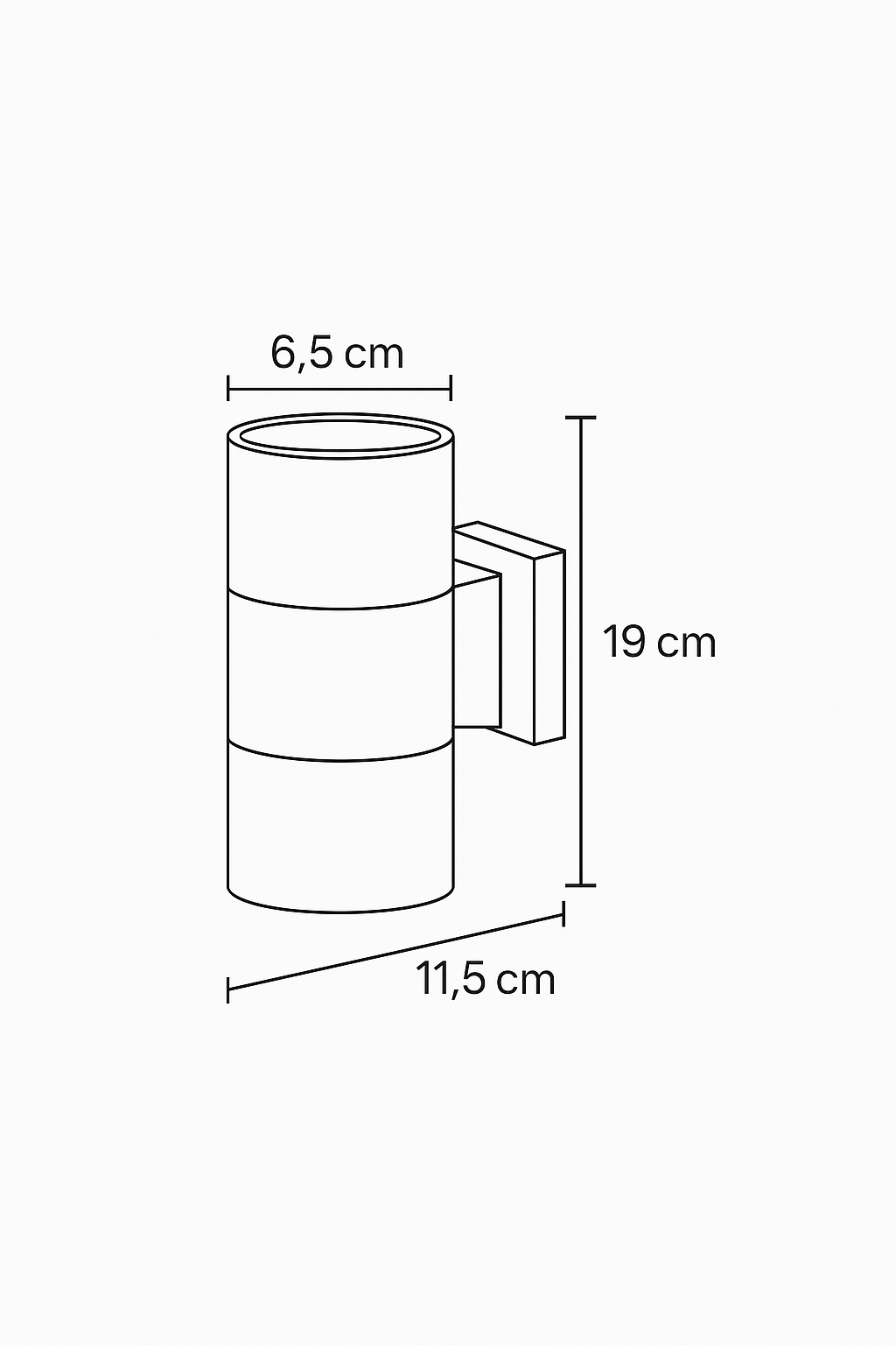 Applique da Esterno IP65 in Alluminio per Lampadina GU10 (non incluse) – Doppio Fascio di Luce Up & Down – Design Moderno da Parete per Giardino, Terrazzo, Balcone
