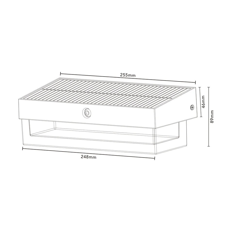Applique solare LED da esterno con sensore di movimento IP54 1000lm luce fredda 6000K 3 modalità crepuscolare ricarica solare