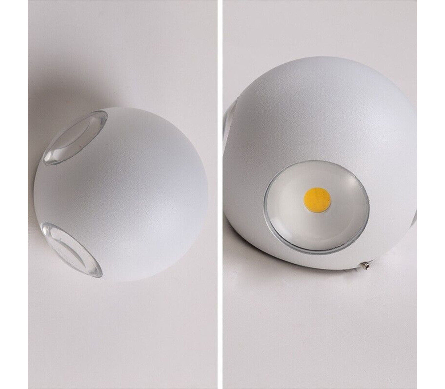 Applique LED da Parete 12W IP54, Design Moderno Rotondo, 4 Emissioni di Luce, 1200 lm, Bianco, Effetto Croce, Interni ed Esterni