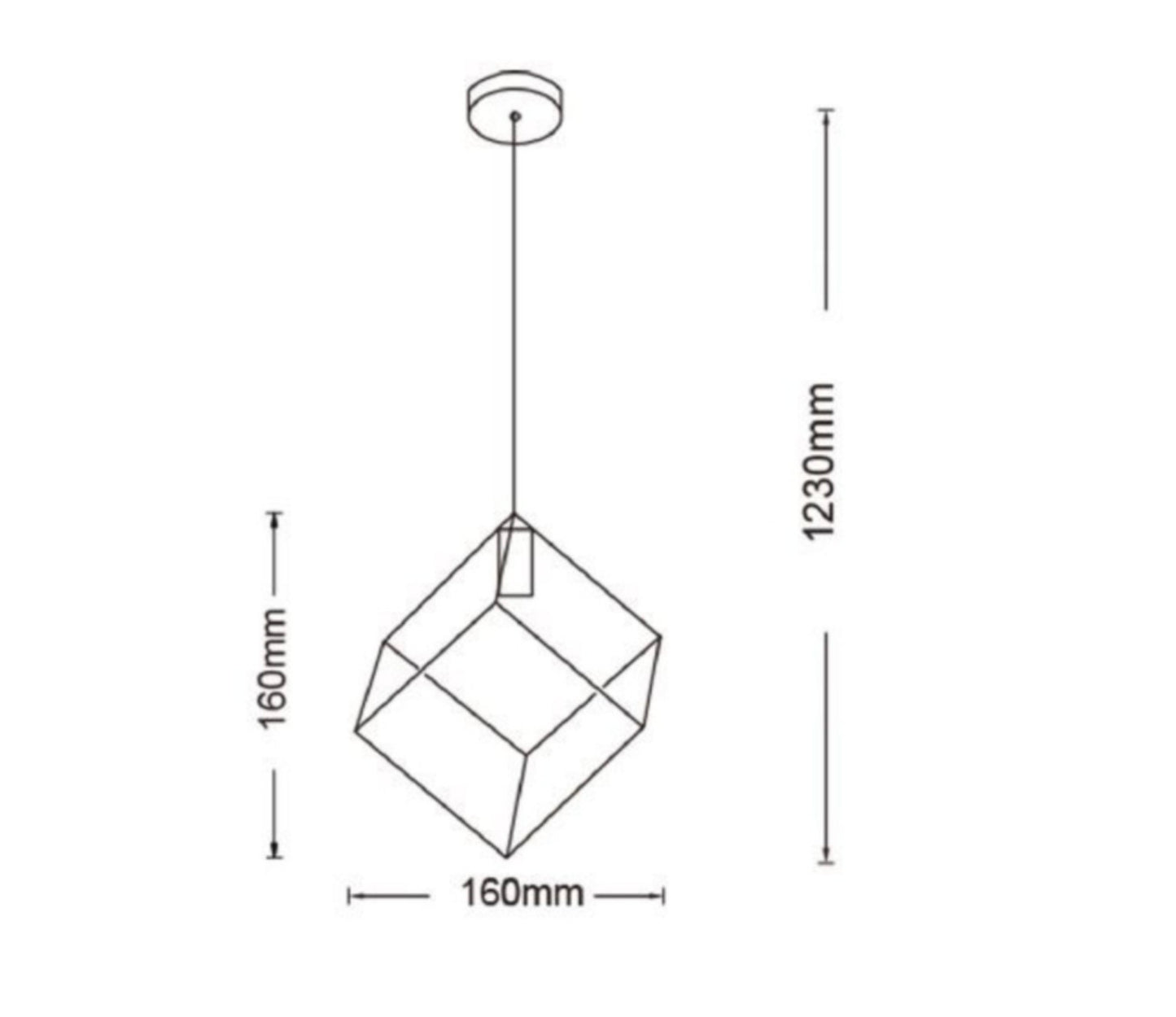 Lampadario Cubo Geometrico a Sospensione Bianco Attacco E27 Lampada Industrial Moderna Metallo per Cucina Tavolo Soggiorno Ristorante