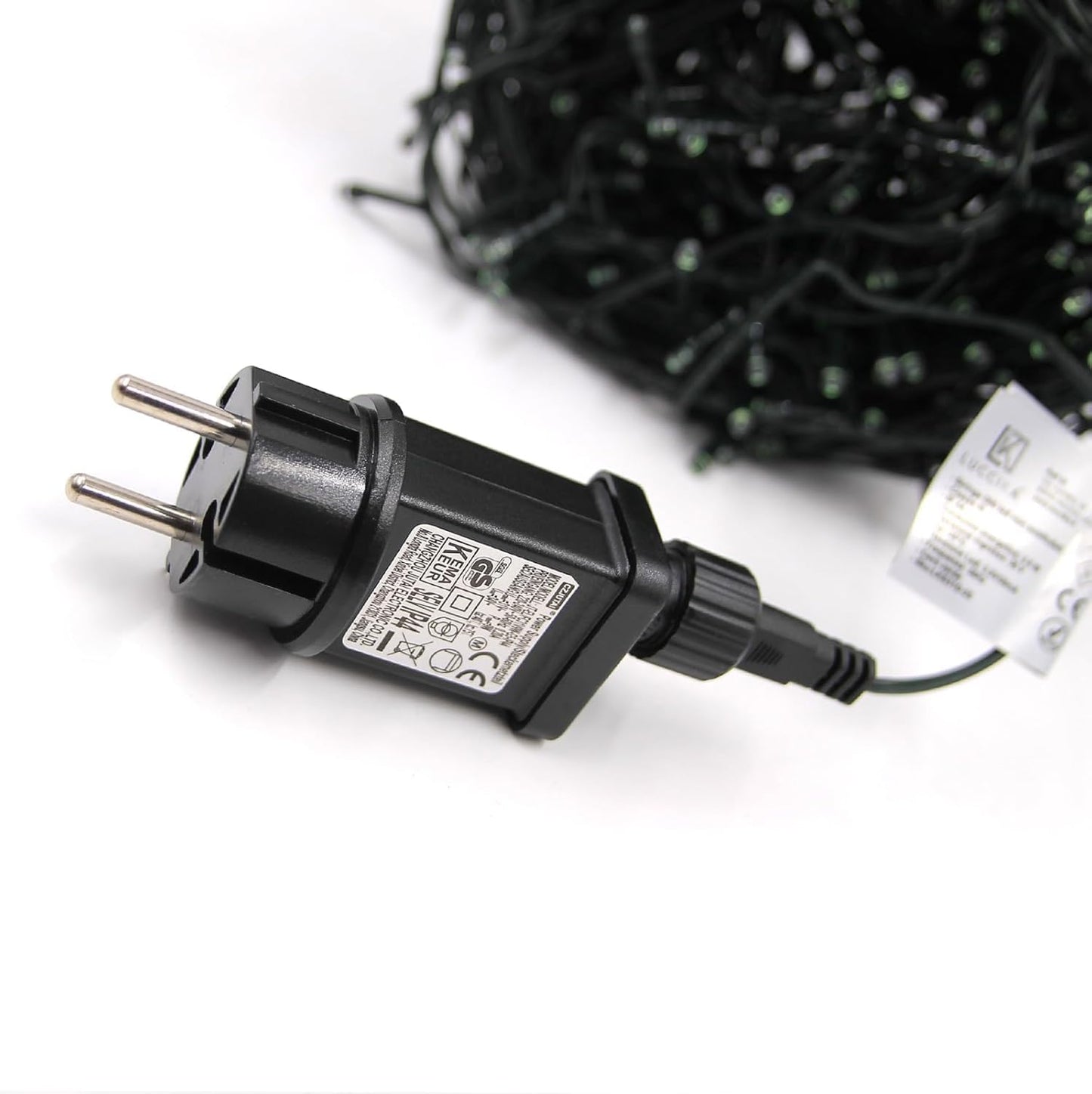 Catena Luminosa Luci per Albero di Natale da Interno ed Esterno, Ip44, 300 LED, Cavo verde, 15 metri, Luce Calda, Fredda, Multicolor, Rossa, Verde Blu