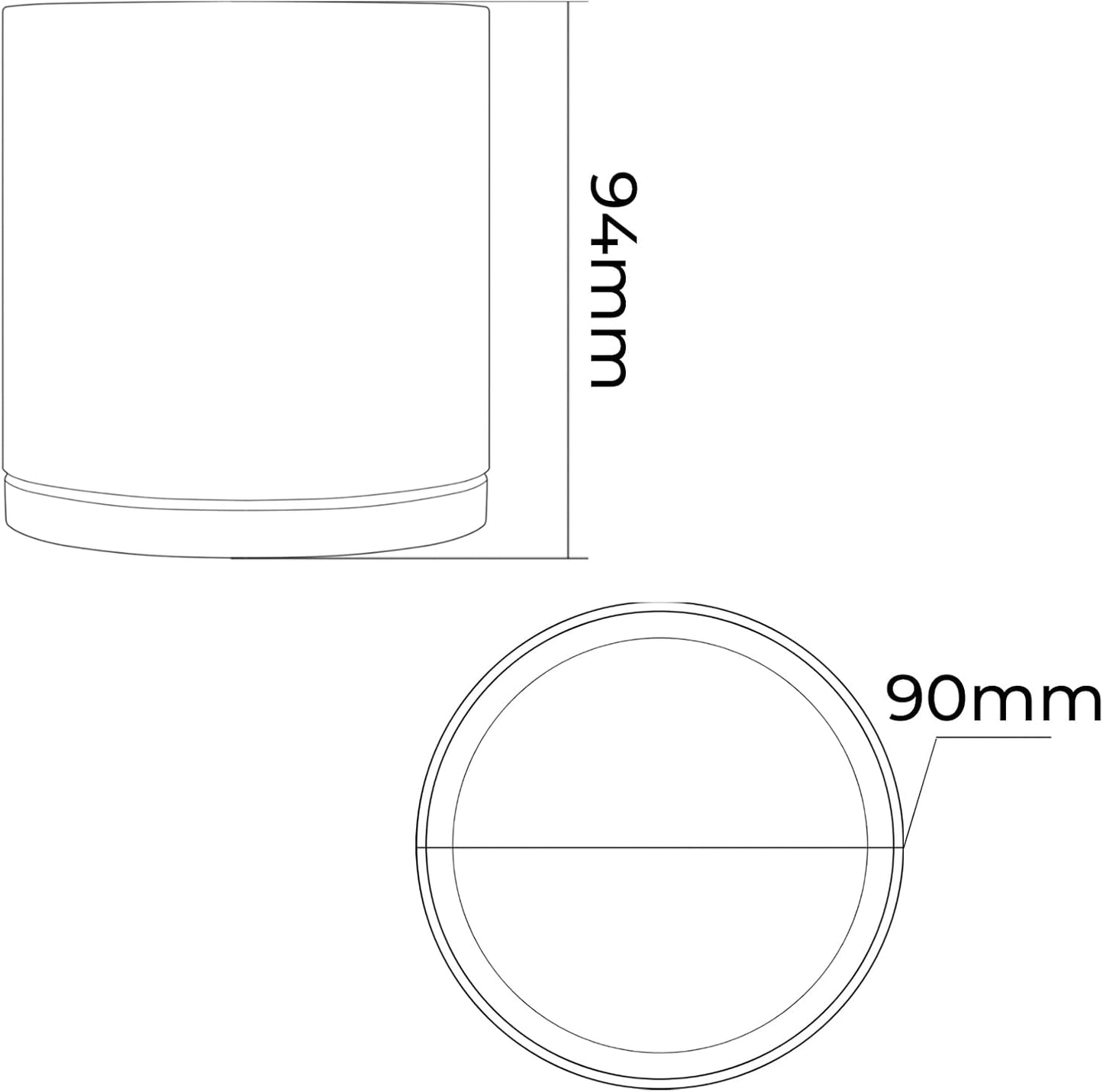 Faretto da Soffitto da Esterno IP54 in Alluminio, Attacco GU10, per Lampadina LED 10W Max, Design Moderno, Impermeabile