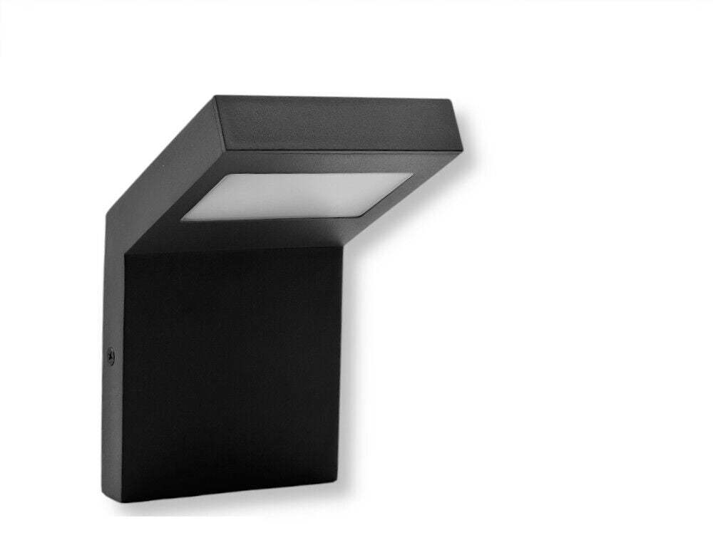 Applique Grigio a LED, lampada da Esterno, 10W 720lm IP54 in Alluminio, Fascio luminoso 110°, Illuminazione da Parete Luce Naturale 4000K