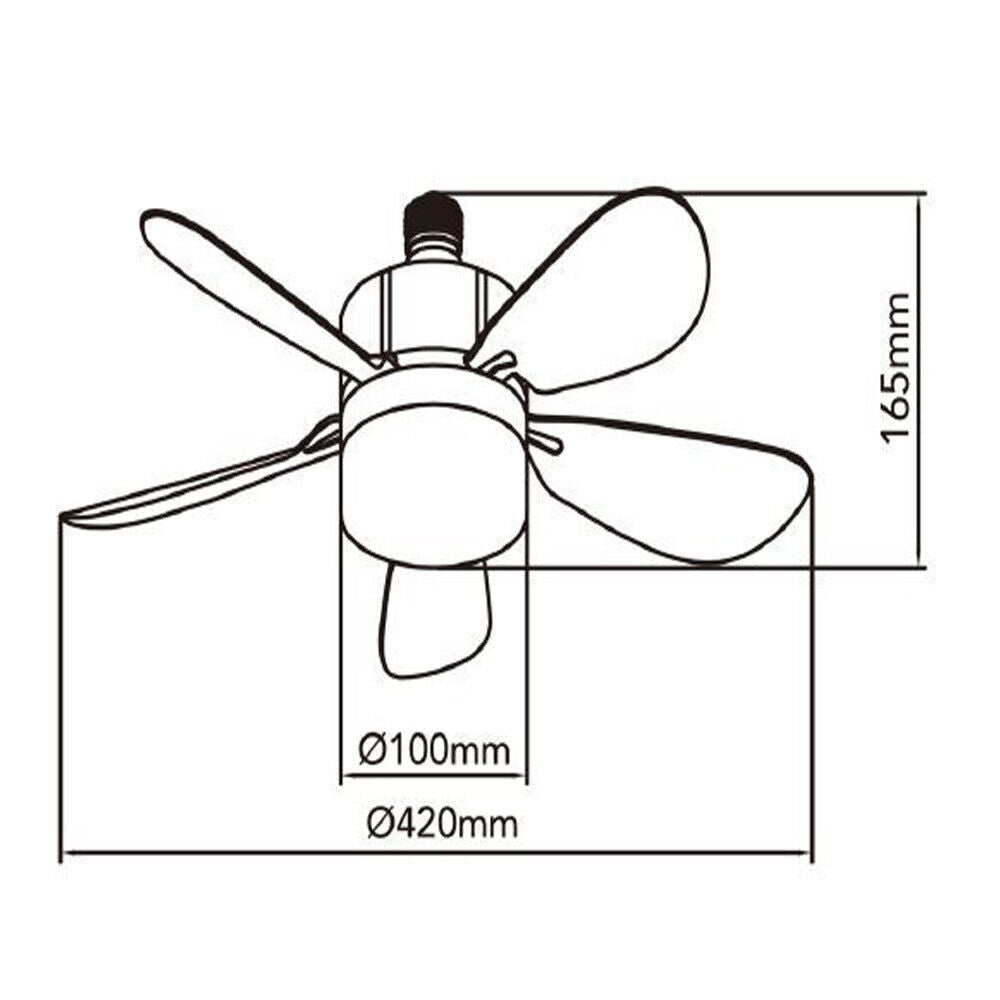 Lampadina LED E27 con Ventilatore e Telecomando 19W + 9W, Dimmerabile, 3 Temperature Colore 3000K 4000K 6500K, 1000 Lumen, Attacco E27