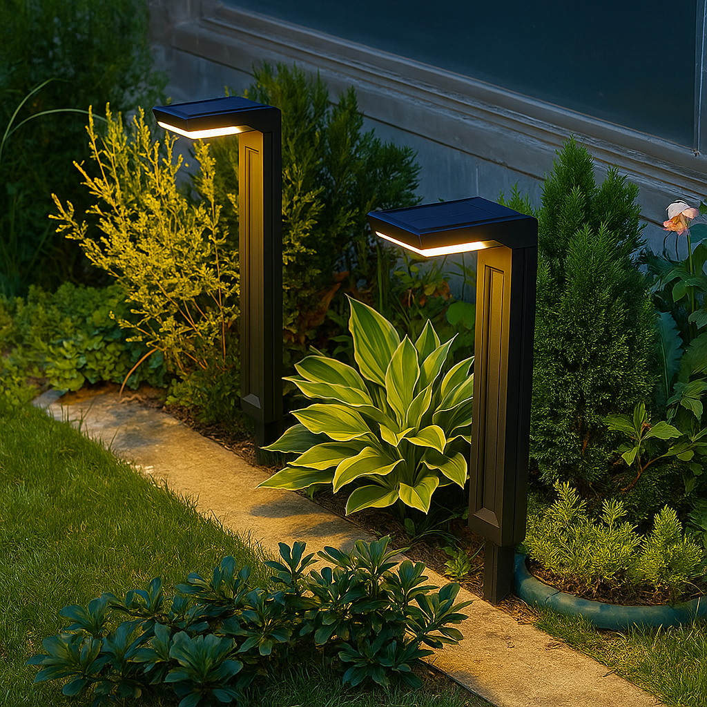 Lampioncino Lampione Paletto LED con Pannello Solare e picchetto da Giardino 6W CCT Luce calda, Luce fredda, Luce Naturale, IP65, 200 lumen