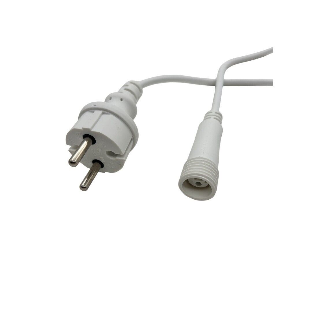 Tenda Luminosa Natalizia 2x1,6m 160 LED Maxiled – 130 Luce Calda + 30 Flash Fredda, Prolungabile, 220V IP44 con Spina Schuko per Esterno