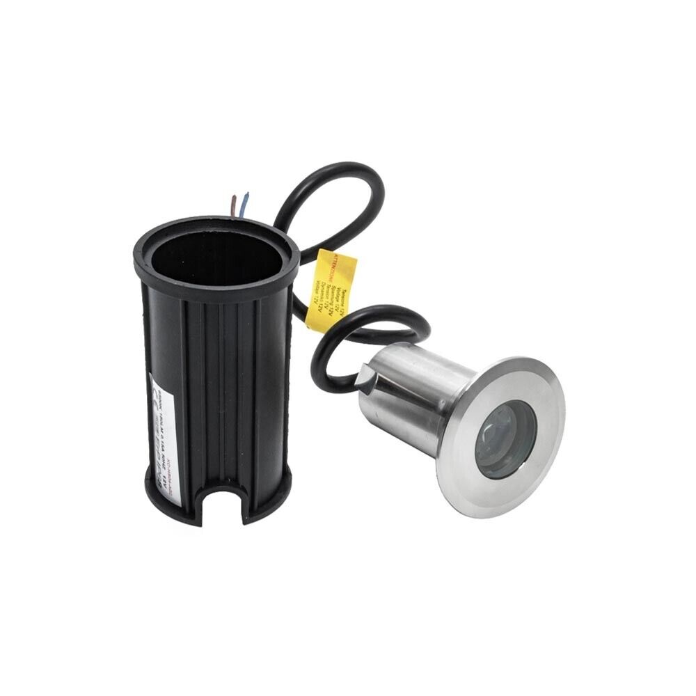 Faretto LED luce blu segnapasso calpestabile Interrato IP68 1W 12V 90lm per esterni bordo piscina giardino vialetti