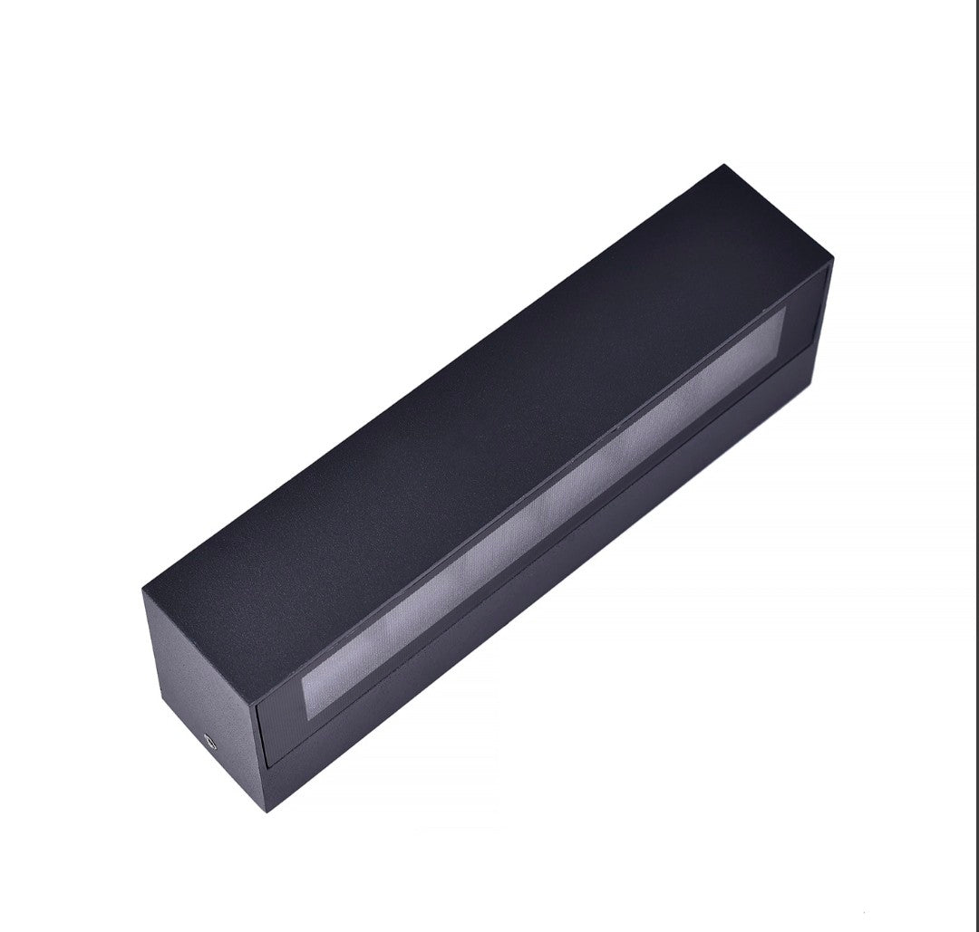 Applique grigio antracite a LED da Esterno IP65 Biemissione 14W con Selettore Colore, 1100 Lumen, Luce Calda Naturale Fredda, Alluminio, per Facciata