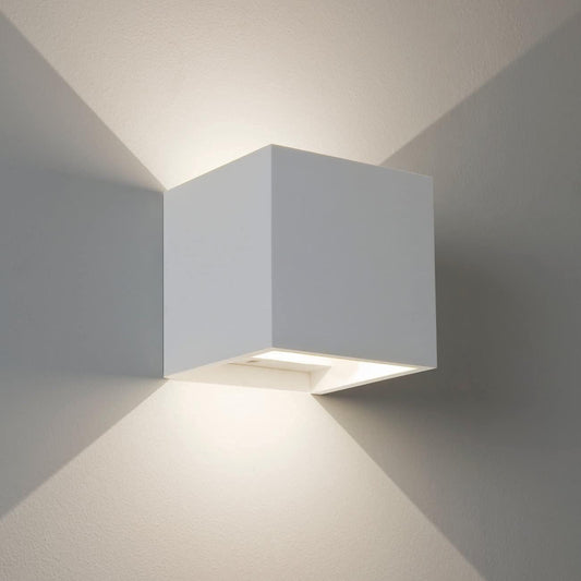 Applique LED cubo bianca da parete 12W IP65 – Luce calda, naturale o fredda – Up & down per esterno