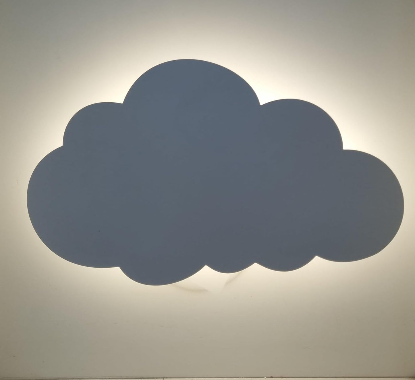 Applique LED a Forma di Nuvola per Cameretta Bambini, 9W 630 Lumen, Luce Selezionabile 3000K/4000K/6500K, Design Bianco in Metallo e Acrilico, IP20 – 298x180mm