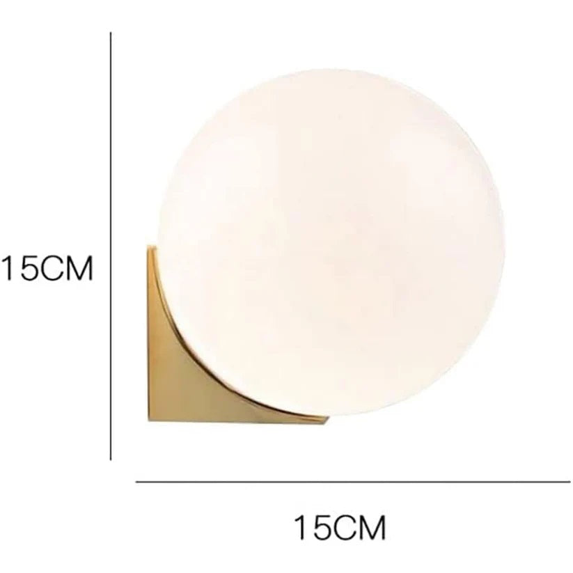 Applique Lampada da Parete con Sfera Bianca opaca Struttura in Metallo, Attacco G9, Design Moderno e Raffinato per Soggiorno, Camera da Letto e Corridoio
