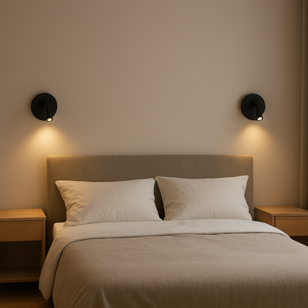 Applique LED da Parete con Doppia Illuminazione – Nero o Bianco, 8W, Faretto Orientabile + Luce Diffusa, Design Moderno