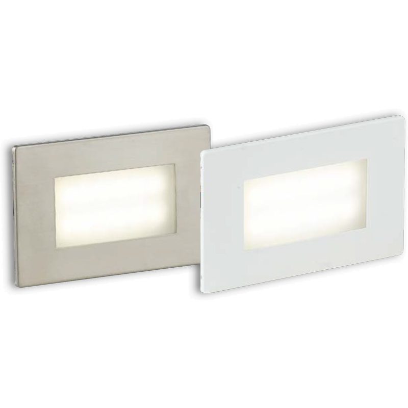 Faretto segnapassi da esterno Con Placchette intercambiabili lampada da muro IP65 LED 3W ad incasso per scatola 503, CCT 3 Tonalità selezionabile luce fredda Luce calda Luce Naturale