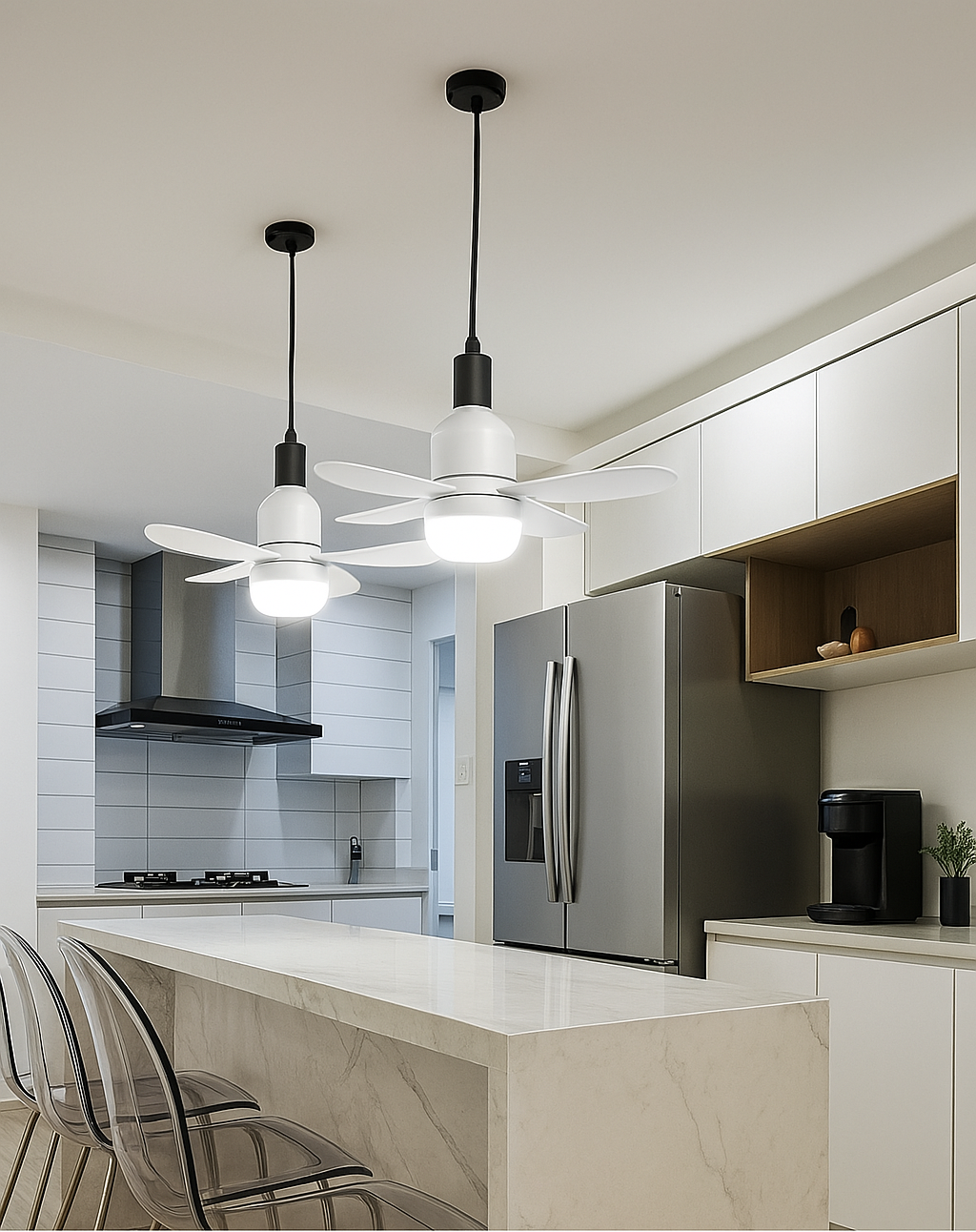 Lampadina LED E27 con Ventilatore e Telecomando 19W + 9W, Dimmerabile, 3 Temperature Colore 3000K 4000K 6500K, 1000 Lumen, Attacco E27