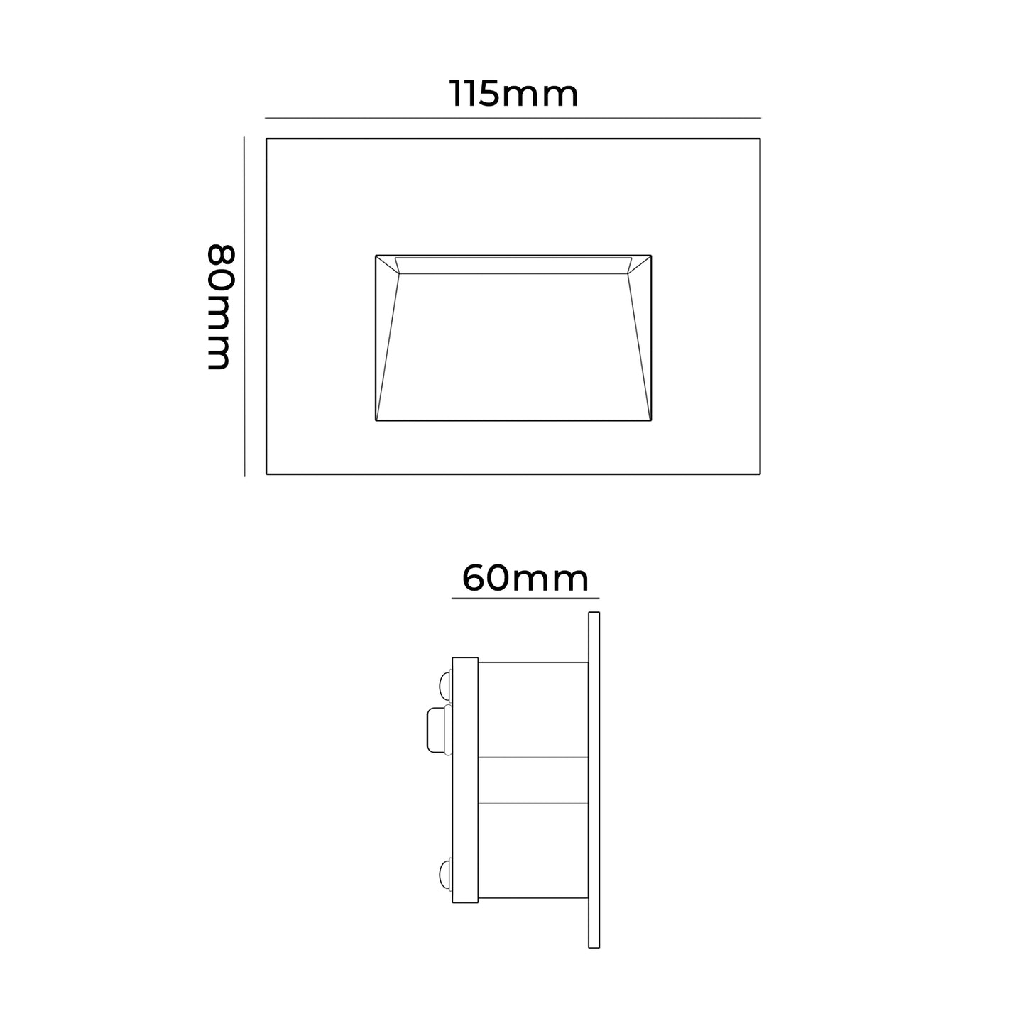 Faretto segnapassi da esterno lampada da muro IP65 LED 5W ad incasso per scatola cassetta 503 scale giardino viale gradini, CCT 3 Tonalità selezionabile luce fredda Luce calda Luce Naturale