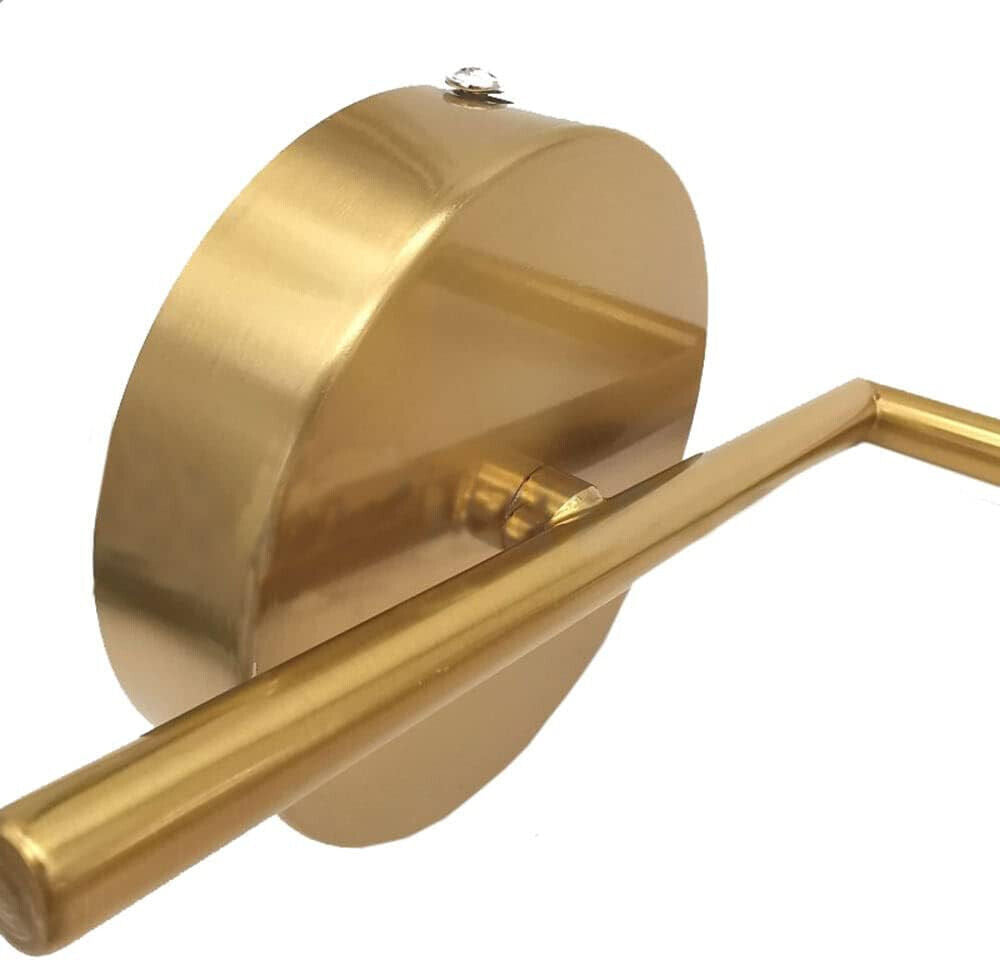 Applique da parete moderna in metallo satinato oro, paralume sfera in vetro opalino, attacco G9, lampadina non inclusa