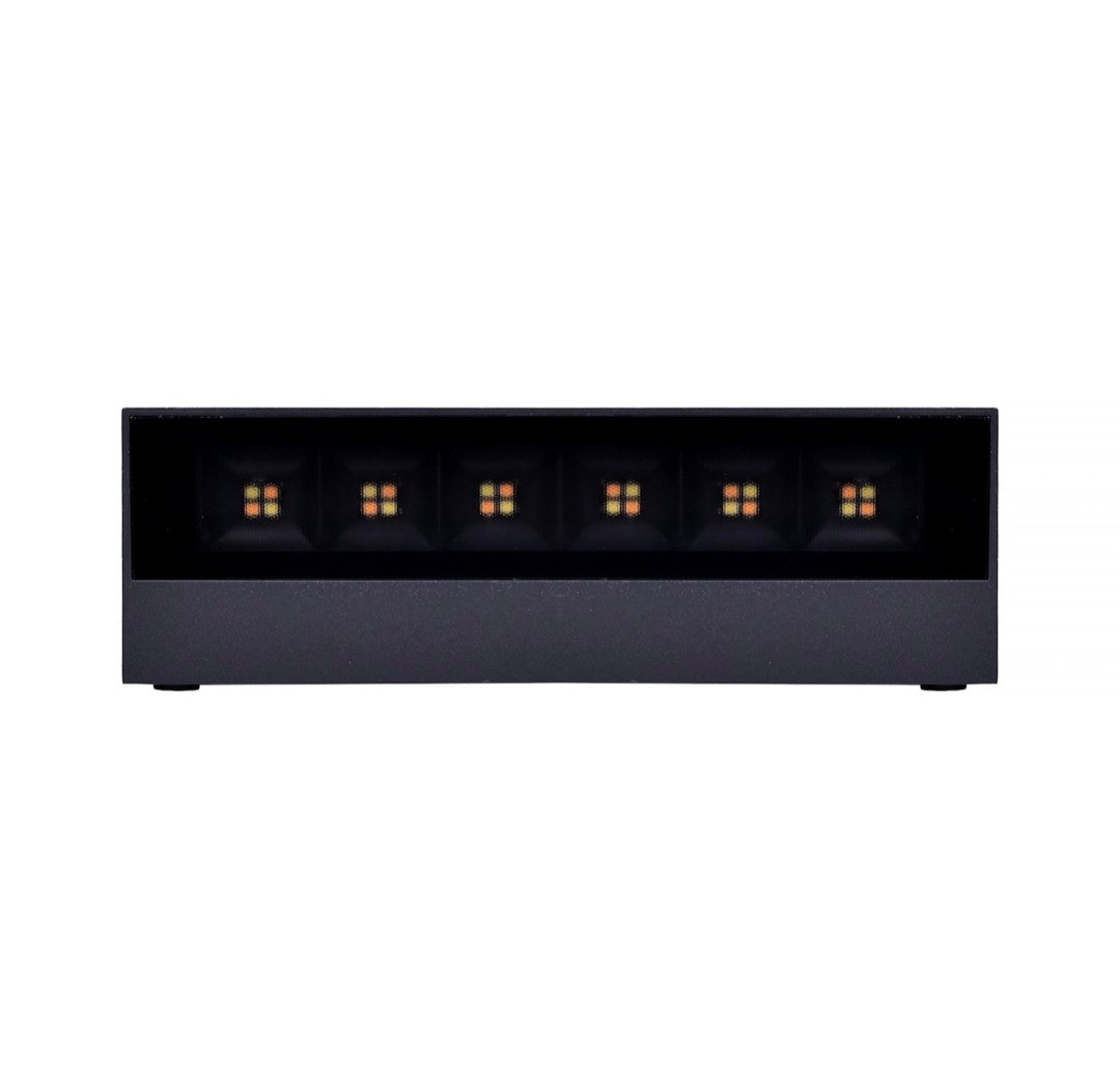 Applique grigio antracite a LED da Esterno IP65 Biemissione 14W con Selettore Colore, 1100 Lumen, Luce Calda Naturale Fredda, Alluminio, per Facciata