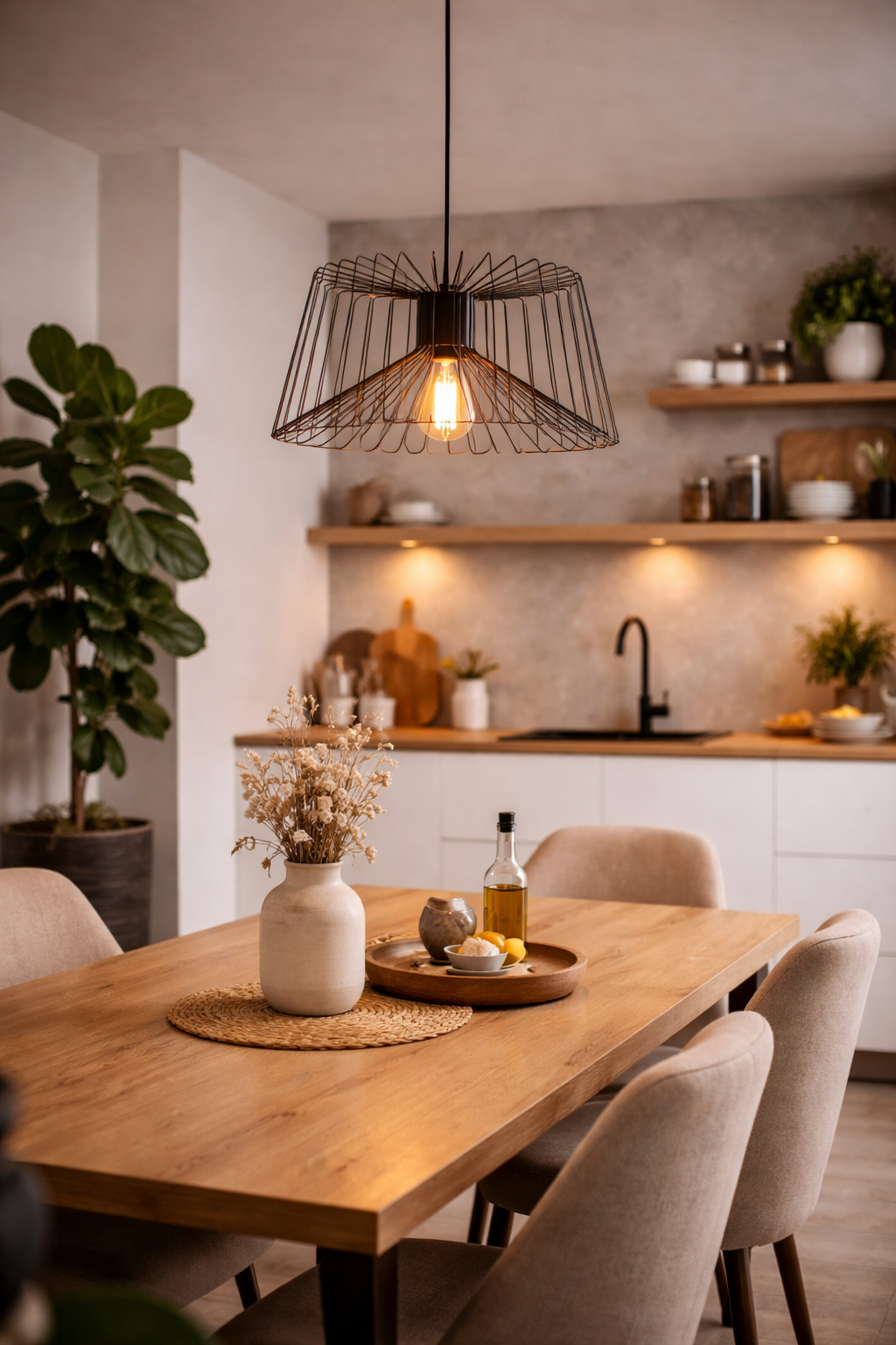 Lampadario a Sospensione Industriale Nero Metallo Attacco E27 Lampadina Non Inclusa Design Gabbia Moderno per Cucina Sala da Pranzo Soggiorno