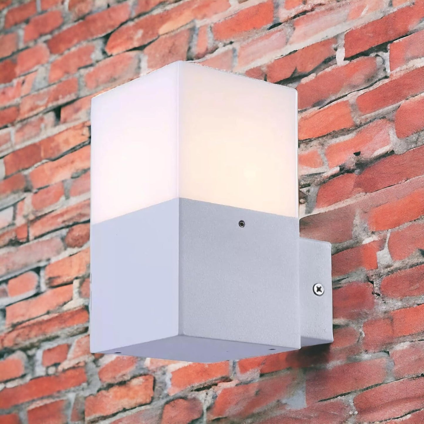 Applique da Esterno Nera E27 IP44 – Lampada da Parete Cubica in Alluminio per Giardino, Ingresso, Balcone – Bianco o Nero – Max 12W