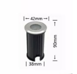 Faretto LED luce blu segnapasso calpestabile Interrato IP68 1W 12V 90lm per esterni bordo piscina giardino vialetti