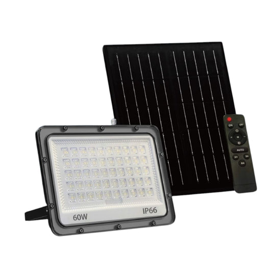 Faro LED da esterno con pannello Solare IP66 con Telecomando Luce Regolabile fredda calda naturale 3000K/4000K/6500K Sensore Crepuscolare 60W 120W 180W 240W 300W